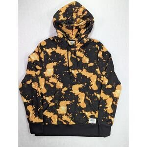 Conspiracy by WeSc (Men S, Women M) "Mike" Bleached Hooded Sweatshirt Black